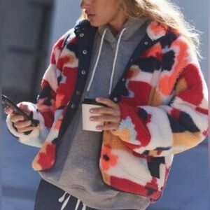 NWT Free People Movement Hit The Slopes Printed Sherpa Small